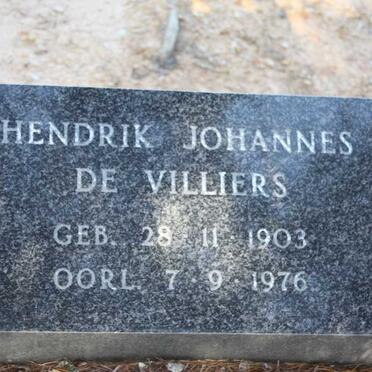 VILLIERS Hendrik Johannes, de 1903-1976