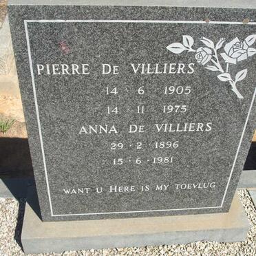 VILLIERS Pierre, de 1905-1975 &amp; Anna 1896-1981