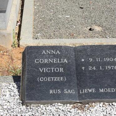 VICTOR Anna Cornelia nee COETZEE 1904-1976