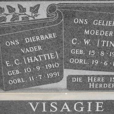 VISAGIE E.C. 1910-1991 &amp; C.W. 1920-1991