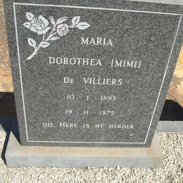 VILLIERS Dorothea, de 1893-1975