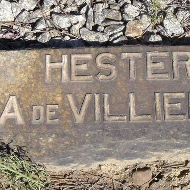 VILLIERS Hester A., de