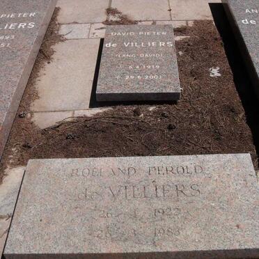 VILLIERS David Pieter, de 1919-2001 :: VILLIERS Roeland Perold, de 1922-1983