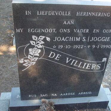 VILLIERS Joachim S., de 1922-1990