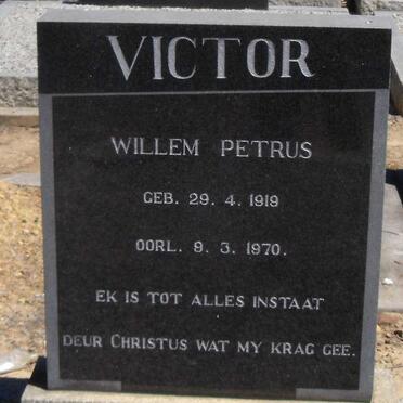 VICTOR Willem Petrus, 1919-1970