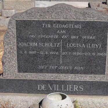 VILLIERS Joachim Scholtz, de 1897-1972 &amp; Louisa 1896-1965
