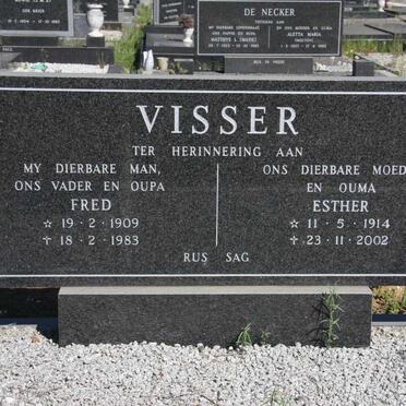 VISSER Fred 1909-1983 &amp; Esther 1914-2002