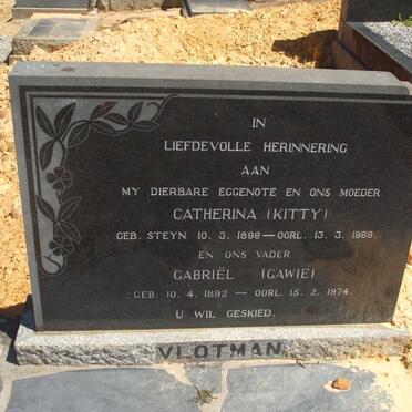 VLOTMAN Gabriël 1892-1974 &amp; Catherina 1896-1969