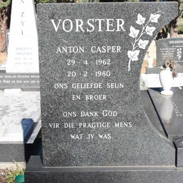 VORSTER Anton Casper 1962-1980