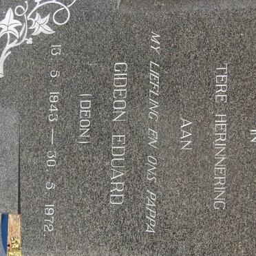 VOSLOO Gideon Eduard 1943-1972