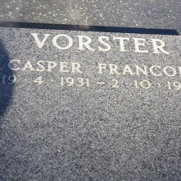 VORSTER Casper Francois 1931-1994