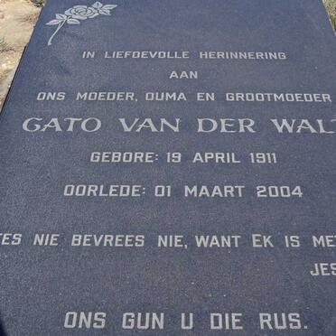 WALT Gato, van der 1911-2004