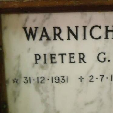WARNICH Pieter G. 1931-1993