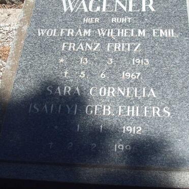 WAGENER Wolfram Wilhelm Emil Franz Fritz 1913-1967 & Sara Cornelia EHLERS 1912-1996