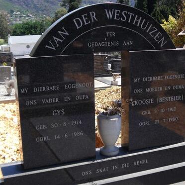 WESTHUIZEN Gys, van der 1914-1986 & Koosie BESTBIER 1912-1980