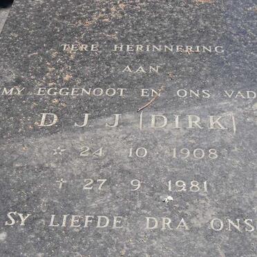 WESTHUIZEN D.J.J., van der 1908-1981 & C.J.F. 1914-1992