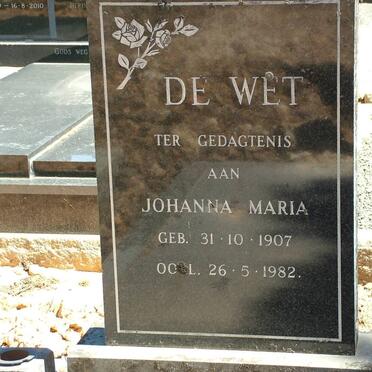 WET Johanna Maria, de 1907-1982