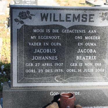 WILLEMSE Jacobus Johannes 1907-1978 & Jacoba Beatrix 1918-2002