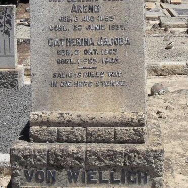 WIELLIGH Arend, von 1853-1937 & Catherina Jacoba 1863-1940