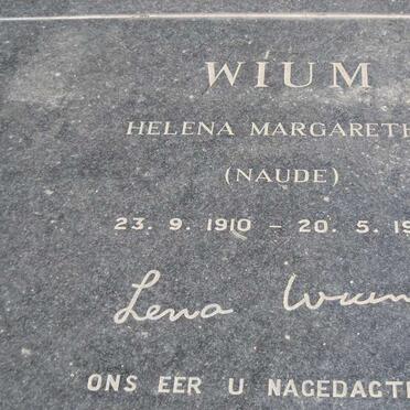 WIUM Daniel Jacobus Wynand 1884-1970 & Helena Margaretha NAUDE 1910-1997