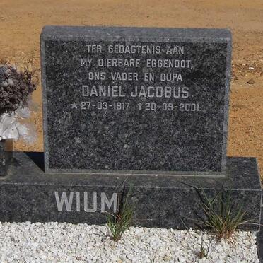 WIUM Daniel Jacobus 1917-2001