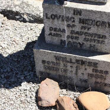 WILLEMSE Mary H. 1926-1953