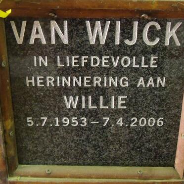 WIJCK Willie, van 1953-2006