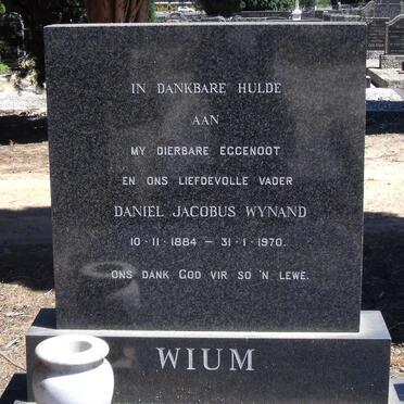 WIUM Daniel Jacobus Wynand 1884-1970 & Helena Margaretha NAUDE 1910-1997