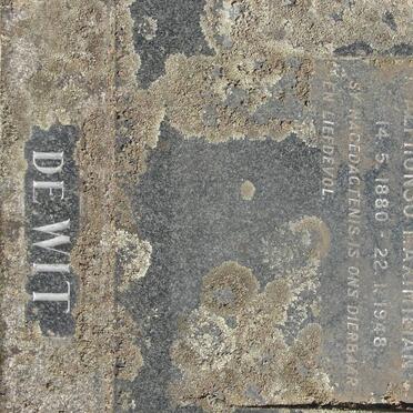 WITT Alphonso Maximilian, de 1880-1948