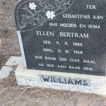 WILLIAMS Ellen Bertram 1882-1968