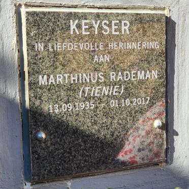 KEYSER Marthinus Rademan 1935-2017