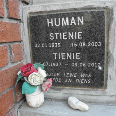 HUMAN Tienie 1937-2012 &amp; Stienie 1939-2003