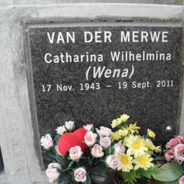 MERWE Catharina Wilhelmina, van der 1943-2011