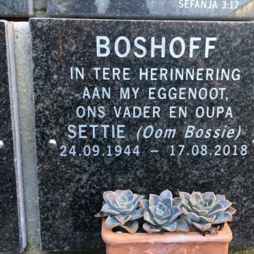 BOSHOFF Settie 1944-2018