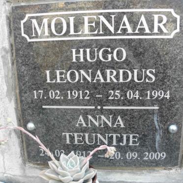 MOLENAAR Hugo Leonardus 1912-1994 &amp; Anna Teuntje 1912-2009