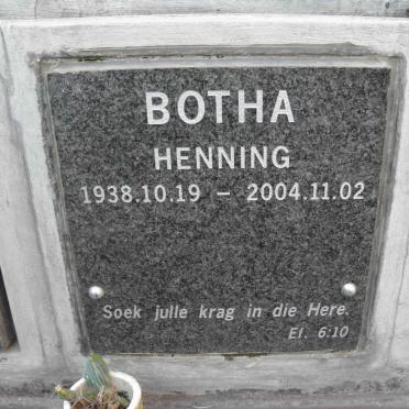 BOTHA Henning 1938-2004