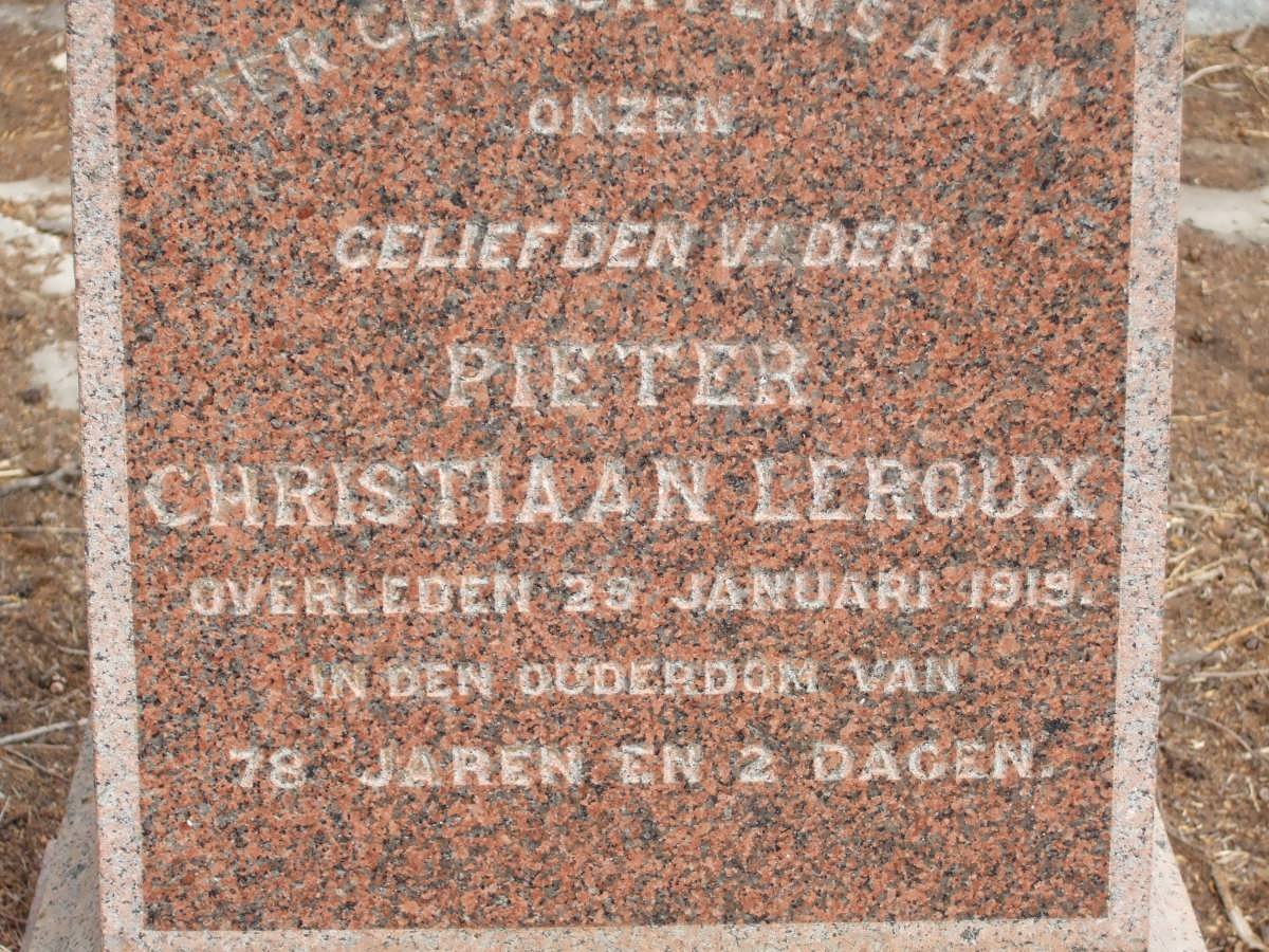 ROUX Pieter Christiaan, le -1919