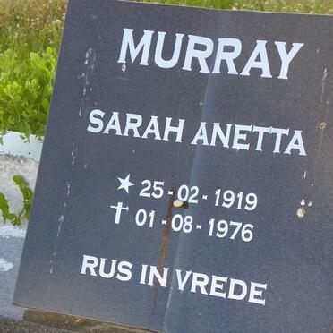 MURRAY Sarah Anetta 1919-1976