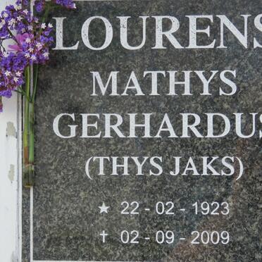 LOURENS Mathys Gerhardus 1923-2009