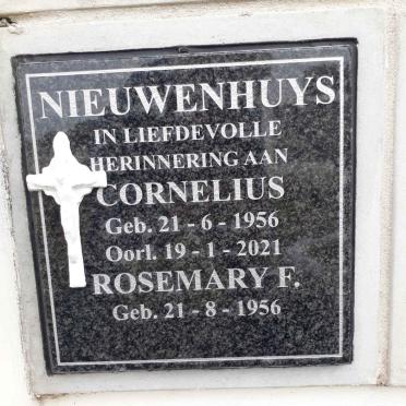 NIEUWENHUYS Cornelius 1956-2021 &amp; Rosemary F. 1956-