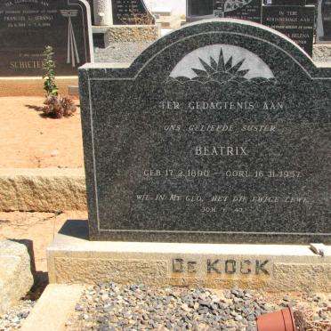 KOCK Beatrix, de 1890-1957