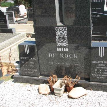 KOCK Elbert Lucas, de 1895-1972 &amp; Elizabeth Jacoba DREYER 1911-2007
