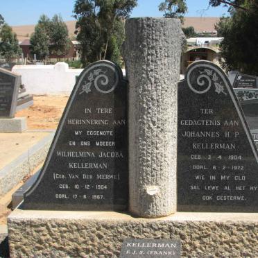 KELLERMAN Johannes H.P. 1904-1972 &amp; Wilhelmina Jacoba VAN DER MERWE 1904-1967 :: KELLERMAN F.J.S. 1928-1998 