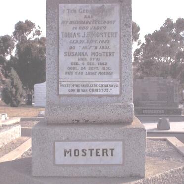 MOSTERT J.F. Tobias 1853-1931 &amp; Susanna UYS 1862-1936