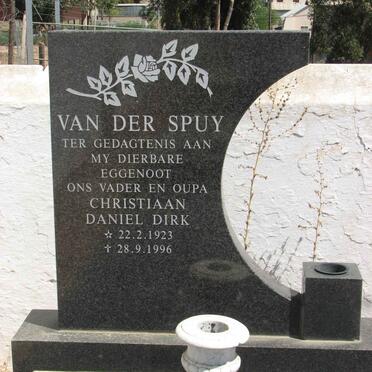 SPUY Christiaan Daniel Dirk, van der 1923-1996