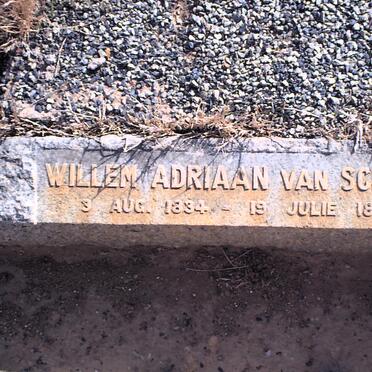 SCHOOR Willem Adriaan, van 1834-1897