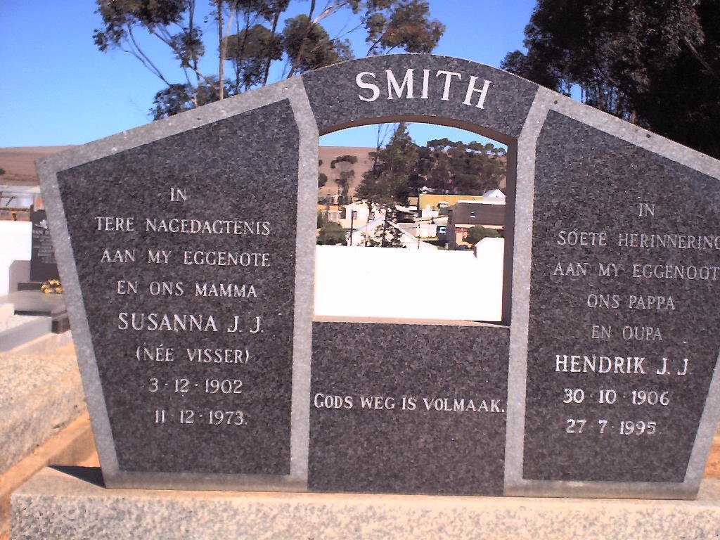 SMITH Hendrik J.J. 1906-1995 &amp; Susanna J.J. VISSER 1902-1973