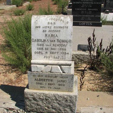 SCHOOR Albertus, van ?-1942 &amp; Maria Carolina VAN SCHOOR 1866-1934