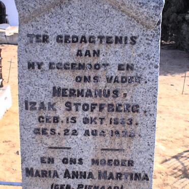 STOFFBERG Hermanus Izak 1863-1922 &amp; Maria Anna Martina PIENAAR 1876-1959