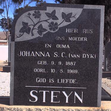STEYN Johanna S.C. nee VAN DYK 1887-1969